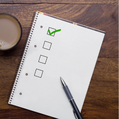 Tips-for-more-sleep Notebook with checklist