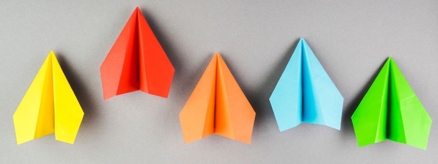 A image of five paper planes