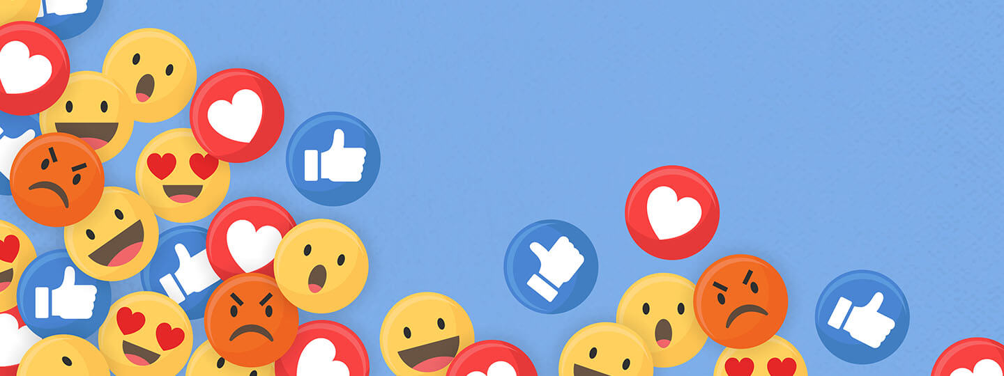 social media reaction icons