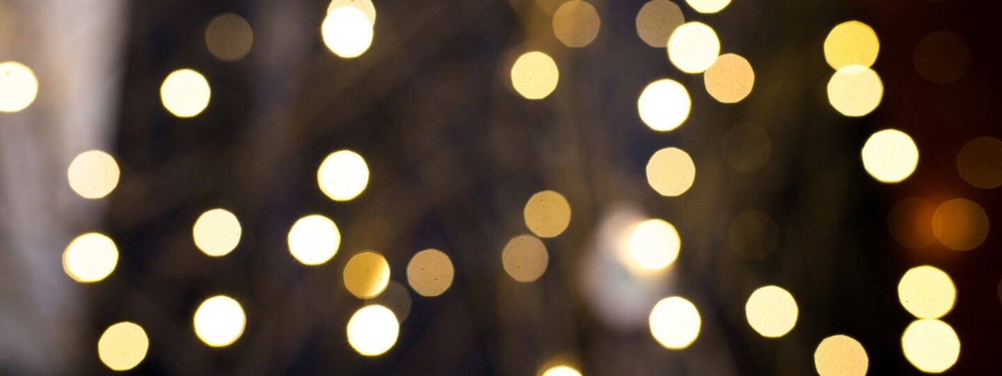 a image with blurred Christmas lights