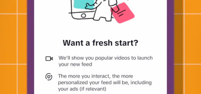 Image of TikTok refresh your For You feed screen.