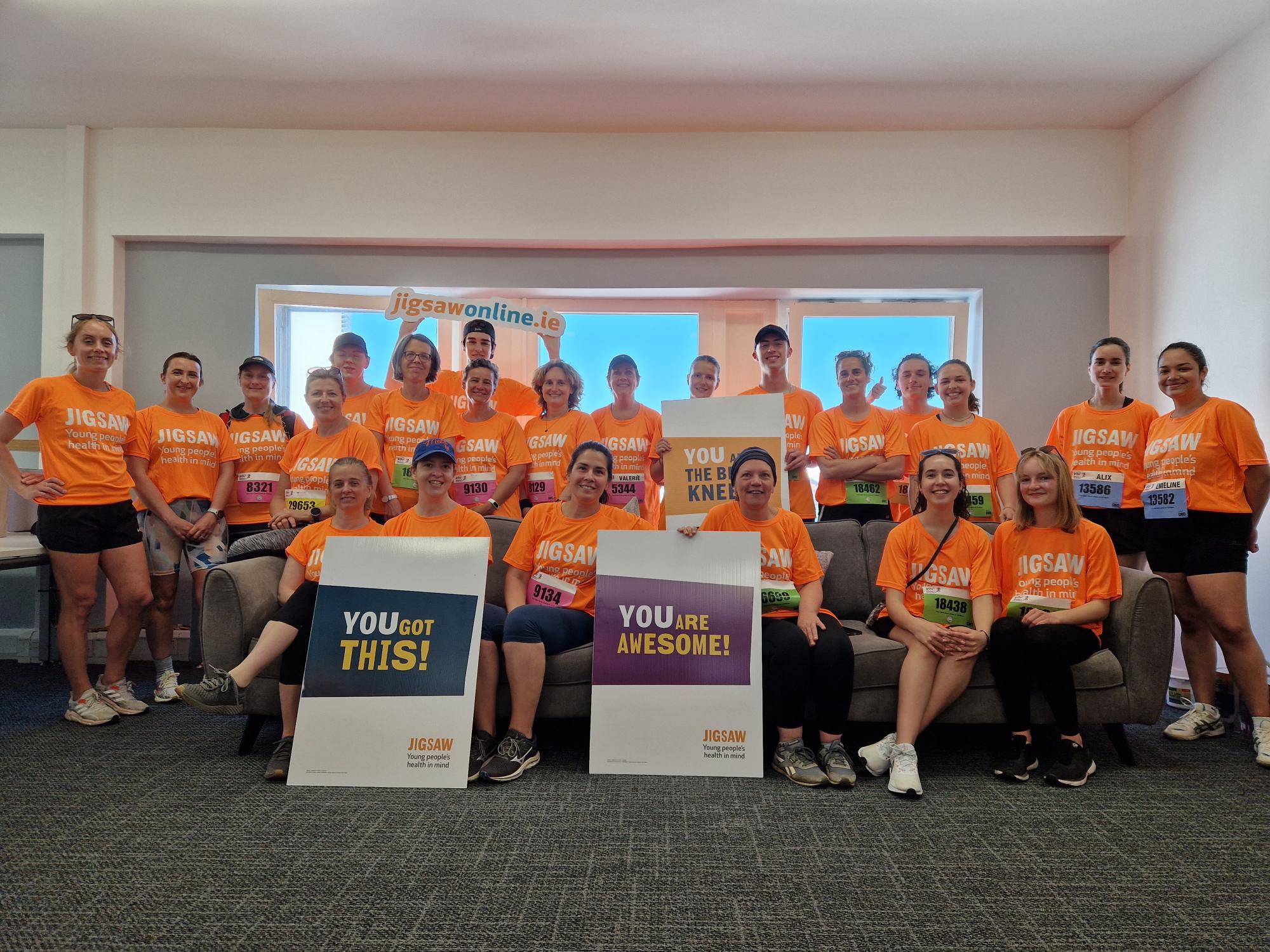 2023 VHI Women's Mini Marathon Jigsaw fundraising group in Jigsaw National Office